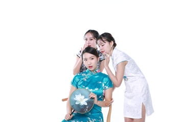 穿旗袍的美女素材圖片