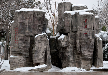 假山雪景