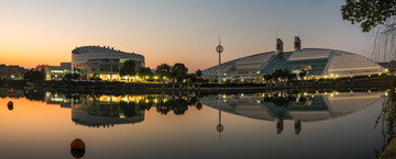 浙江大学夜景全景