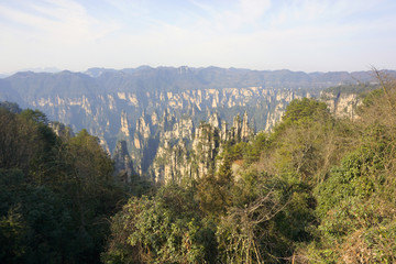 張家界天子山御筆峰砂巖石柱群