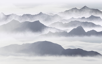 中式水墨山水畫