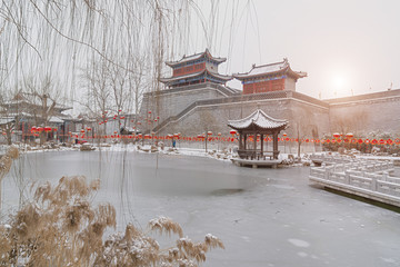 画意园林中式古典建筑风景