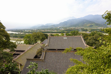 都江堰古建筑房顶