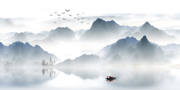 寫意山水裝飾畫