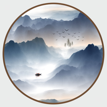 寫意山水裝飾畫
