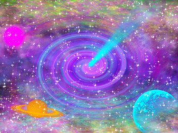 高清幻彩星空裝飾畫