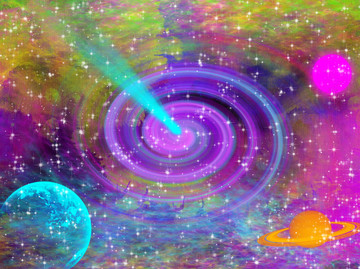 高清幻彩星空裝飾畫