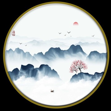 玄关山水画