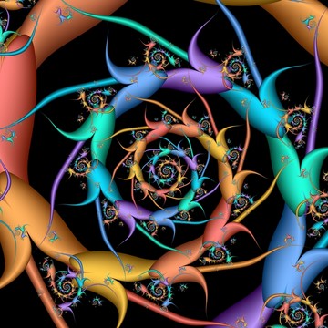 抽象螺旋印花花纹
