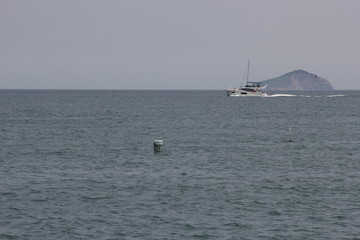 海景海鸥海洋游艇渔船渔业捕鱼