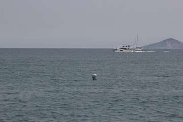 海景海鸥海洋游艇渔船渔业捕鱼