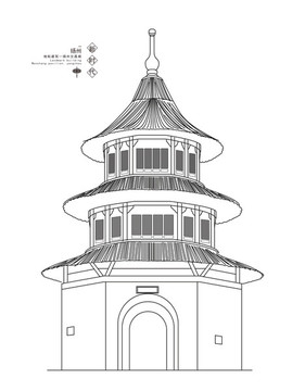 扬州地标建筑扬州文昌阁