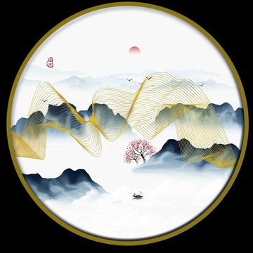 水墨山水画