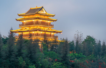 遂溪孔子文化城夜景