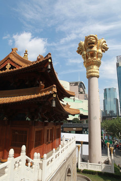 上海静安寺与现代建筑