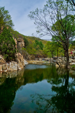 泰山桃花峪风光