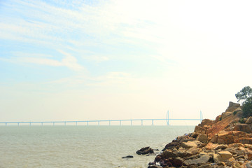 珠海九州岛及港珠澳大桥远景