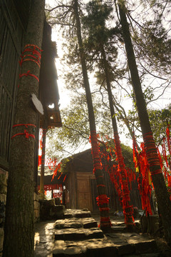 张家界杨家界乌龙寨山寨庭院