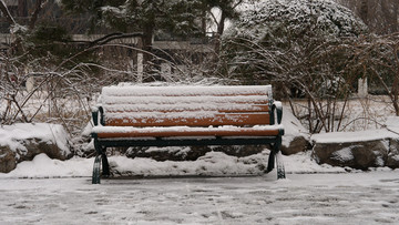 雪中长椅