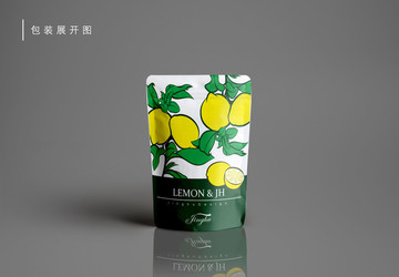 檸檬包裝設(shè)計展開圖