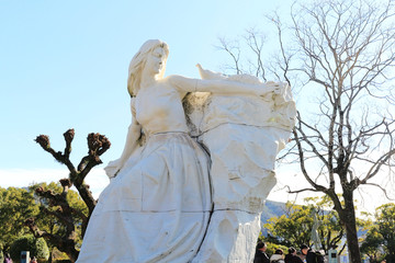 日本旅游長崎核爆紀念雕塑