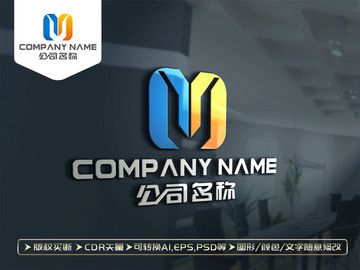 M字母建筑科技商务LOGO