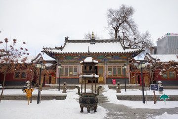 呼和浩特五塔寺雪景