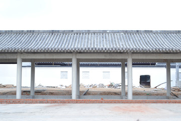中式走廊建筑施工