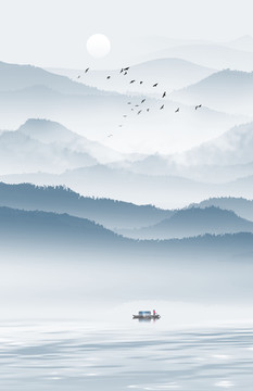 山水水墨畫