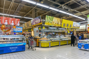 超市面食区