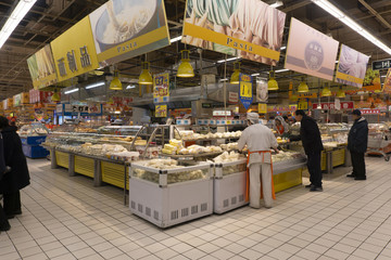 超市面食区内景