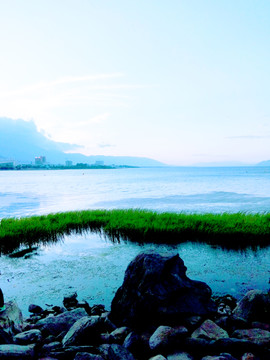 大理洱海黄昏风景