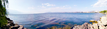 大理洱海风景全景图