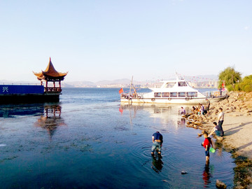 大理洱海黄昏风景