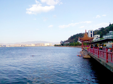 大理洱海黄昏风景