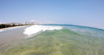 玻璃海水纯洁浪花高清背景