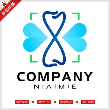 牙齒口腔牙醫(yī)牙膏LOGO標(biāo)志