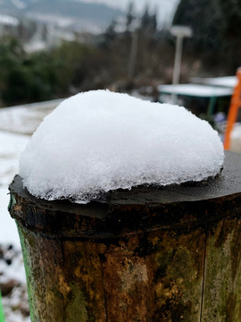 白雪特写