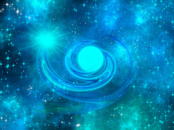 高清藍色星空裝飾畫