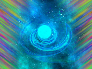 高清藍(lán)色星空裝飾畫