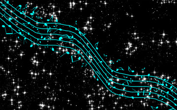 高清宇宙音樂符號星空裝飾畫