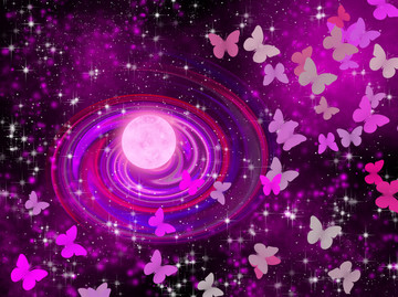 高清紫色星空背景裝飾畫