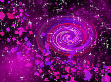 高清紫色星空背景裝飾畫