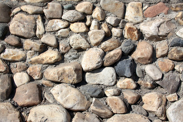 大鹅卵石墙
