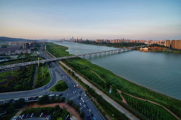 长沙湘江城市风光