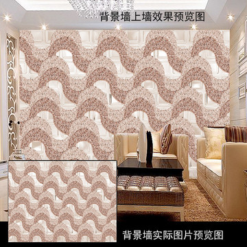 米色奢華寶石3D立體珠寶背景墻