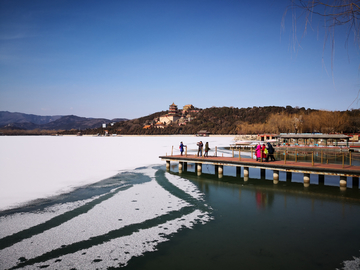 颐和园雪后景色