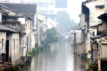 绍兴仓桥直街烟雨江南