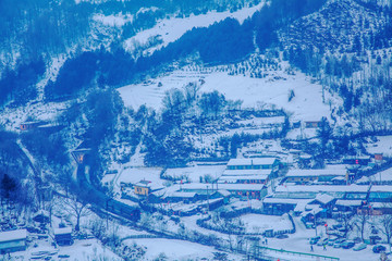 松岭雪村水墨画吉林