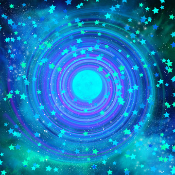 高清藍色星空裝飾畫